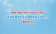 Văn bản là gì? Đoạn văn là gì? Đặc điểm chức năng của văn bản và đoạn văn là gì? Ngữ văn lớp 6 CTST